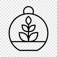 tropisch, Garten, Pflanzen, Frösche symbol