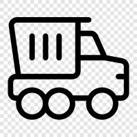 truck, transportation, freight, dump icon svg