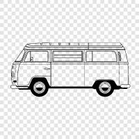 truck, transportation, camper, travel icon svg