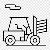 LKW, Lademaschine, Aufzug, Industrie symbol