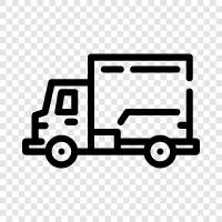 truck, flatbed, delivery, courier icon svg