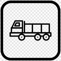 LKW, Anhänger, Dump Truck, LKWFahrer symbol