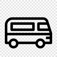 truck, camper, RV Van, Van icon svg