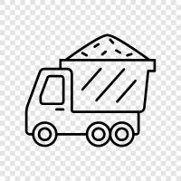 truck, dump, waste, garbage icon svg