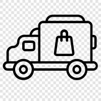 truck delivery, trucking, cargo truck, commercial truck icon svg