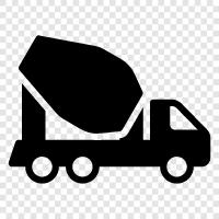 Truck, Mobile Concrete Truck, Trucking, Trucking Company icon svg