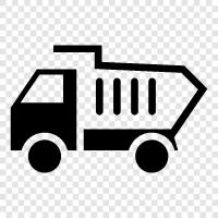 truck, heavy, dump, garbage icon svg