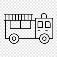 truck, fire, emergency, ambulance icon svg