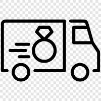 trucking, cargo, cargo truck, commercial truck icon svg