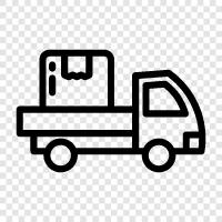 trucking, transportation, courier, delivery icon svg