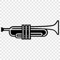 trumpet music, trumpet players, brass instruments, brass players icon svg