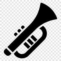 trumpet music, brass instruments, music, musical instruments icon svg