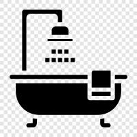 tub, bathroom, tile, porcelain icon svg