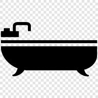 tub, porcelain, bathroom, tile icon svg