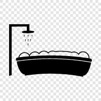 tub, water, clean, bathroom icon svg