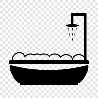 tub, bathroom, tile, porcelain icon svg