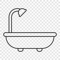 tub, bathroom, porcelain, tile icon svg