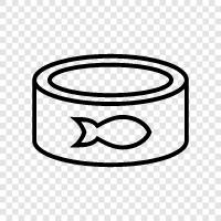 tuna fish, canned tuna, seafood, canned seafood icon svg