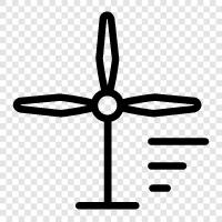 Turbine, Strom, Energie, Erneuerbare symbol