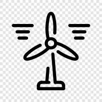 turbine generator, generator, power, electricity icon svg