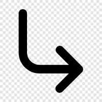 Turn Left, Right Turn, Left Turn, Turn Down Right icon svg