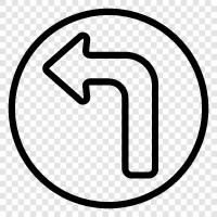 turn left for traffic, turn left now, turn left icon svg