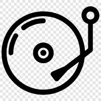 turntable, vinyl, records, music icon svg