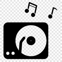 turntable, records, player, vinyl icon svg