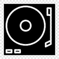 turntable, records, vinyl, record player icon svg