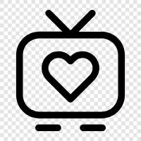 tv love, love of television, tv relationships, tv shows icon svg