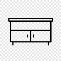 TV stand, TV cabinet, flat screen TV, LCD TV icon svg