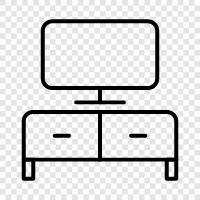 TV stand, TV mount, flat screen stand, universal stand icon svg