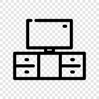 TV Stand, TV Stand for TVs, TV Cabinet icon svg