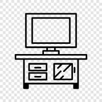 tv stand, media stand, entertainment center, home theater icon svg