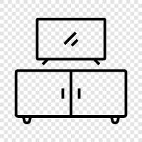 TV Stand, Entertainment Cabinet, TV Storage, Entertainment Stand icon svg