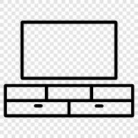 TV stand, flat screen TV stand, TV Unit icon svg