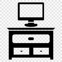 tv stand, flat screen tv, television, monitor icon svg