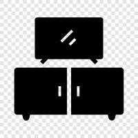 TV Stand, TV Stand for TVs, TV Cabinet icon svg