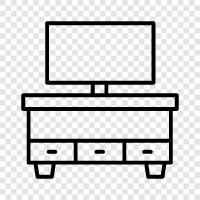 TV stand, TV stand for TVs, TV Unit icon svg