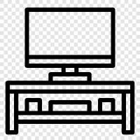 TV stands, entertainment center, TV storage, media storage icon svg