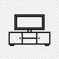 TV stands, entertainment centers, home theater, gaming systems icon svg