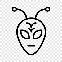 UFO, unidentified flying object, extraterrestrial, space icon svg