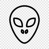 UFO, extraterrestrial, alien invasion, unidentified flying object icon svg