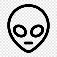 UFO, extraterrestrial, space, extraterrestrial life icon svg