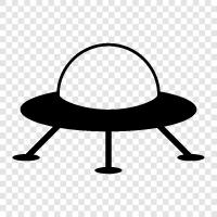 ufo, unidentified flying object, flying saucer, alien icon svg