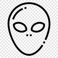 UFO, extraterrestrial, space, science icon svg