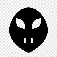 UFO, extraterrestrial, alien life, space icon svg