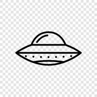 UFO, saucer, unidentified flying object, UFO sighting icon svg