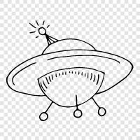 UFO, extraterrestrial, spacecraft, unidentified flying object icon svg