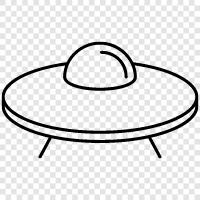 UFO, außerirdisch, Untertasse, Raumsonde symbol